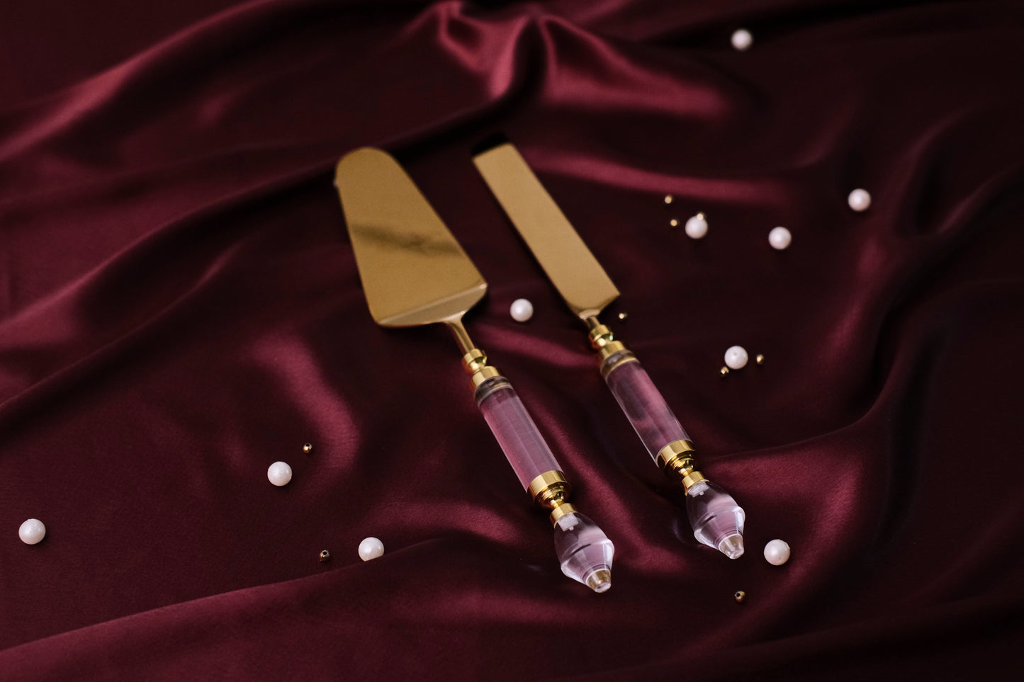 Acrylic Gold Cake Set