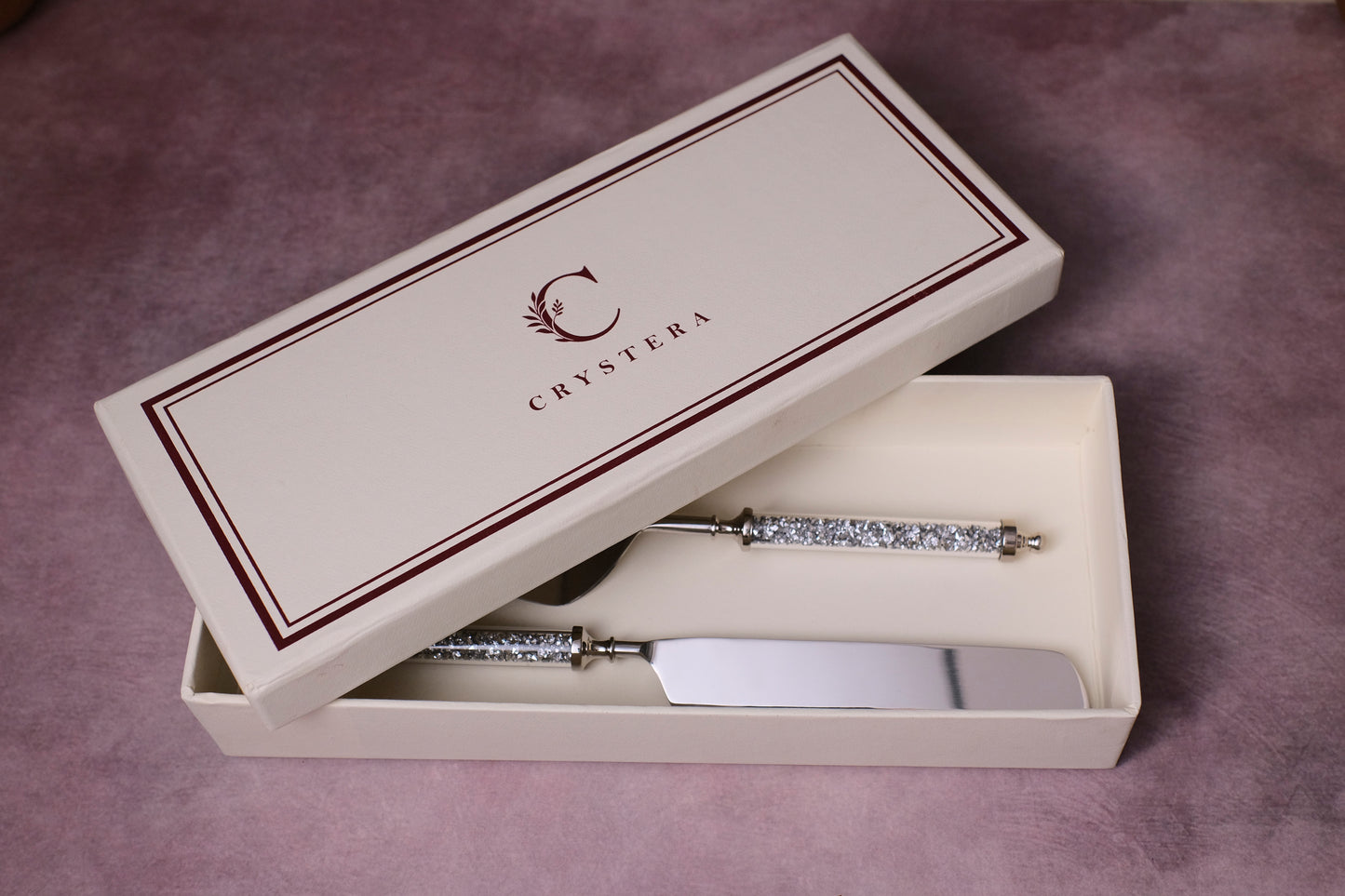 Silver Crystals Cake Set