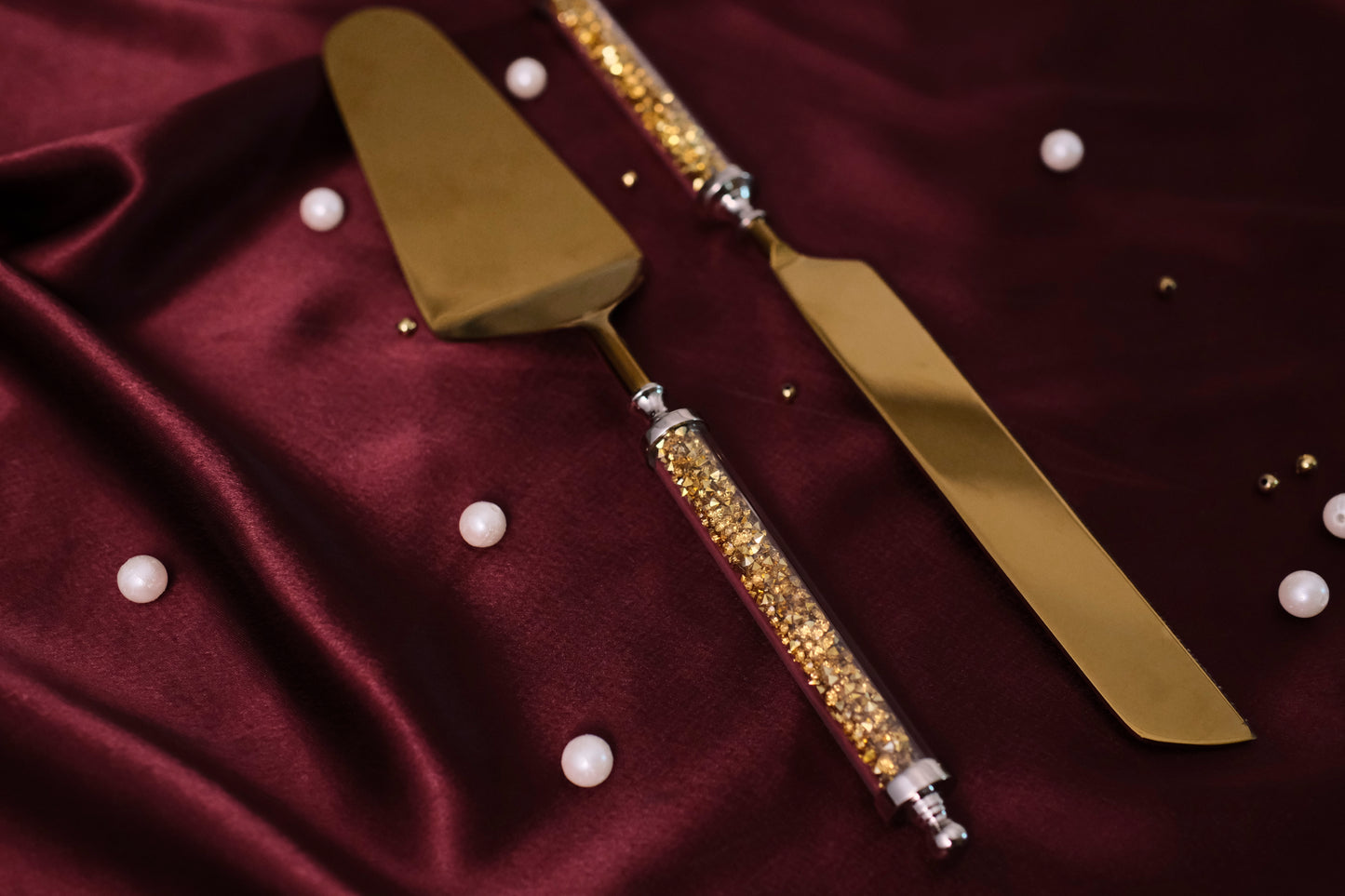 Gold Crystals Cake Set