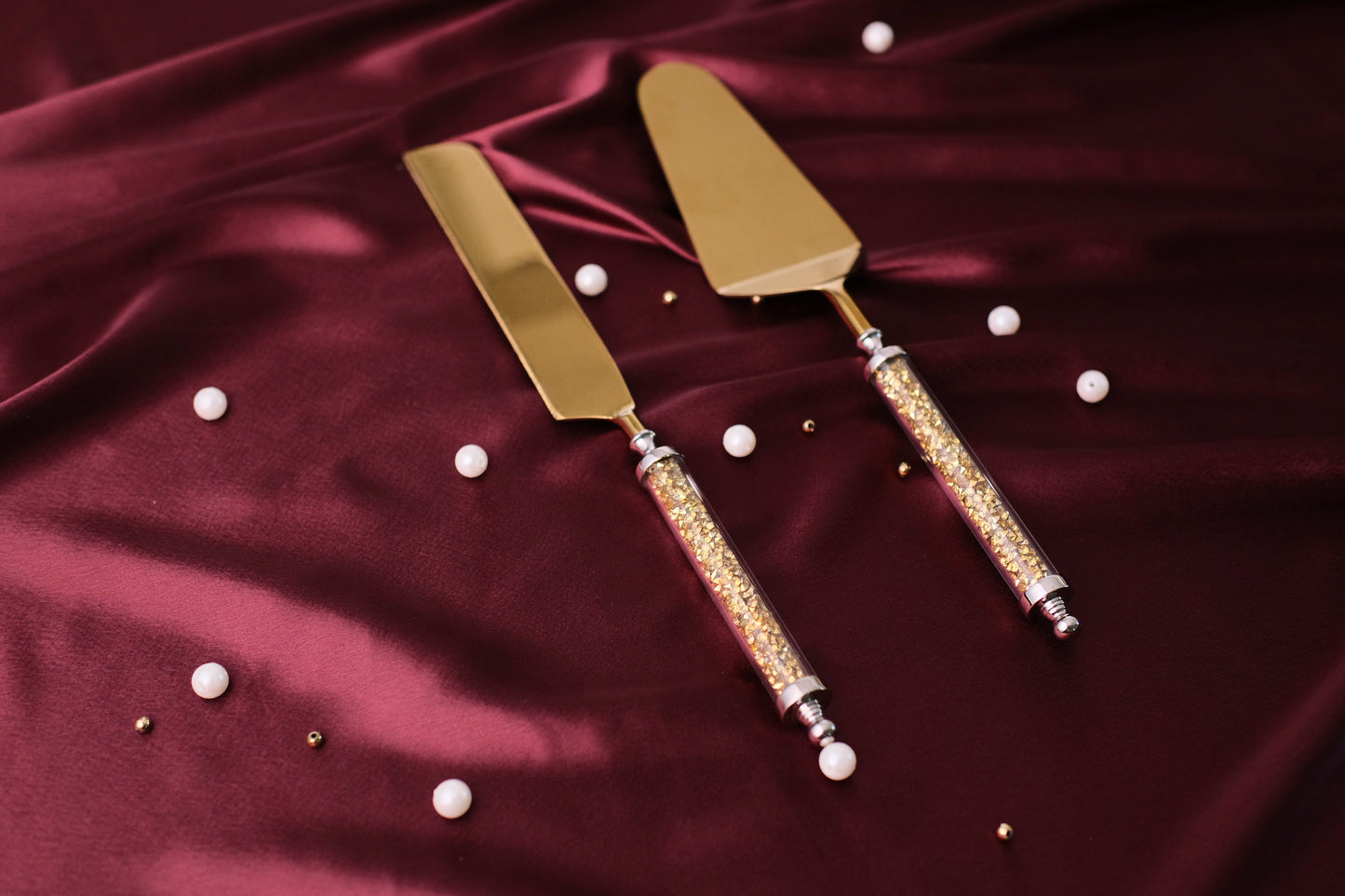 Gold Crystals Cake Set