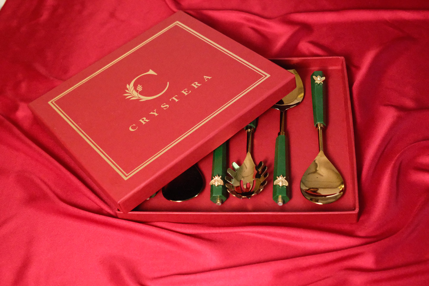 Green QueenBee Serving Set