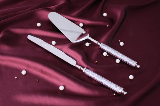Silver Crystals Cake Set